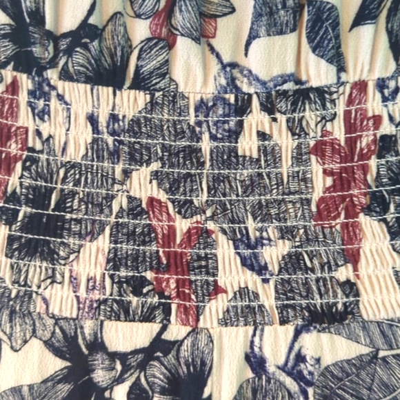 Maje Rimba Floral & Monkey Printed Hankerchief Midi Dress - Picture 9 of 16